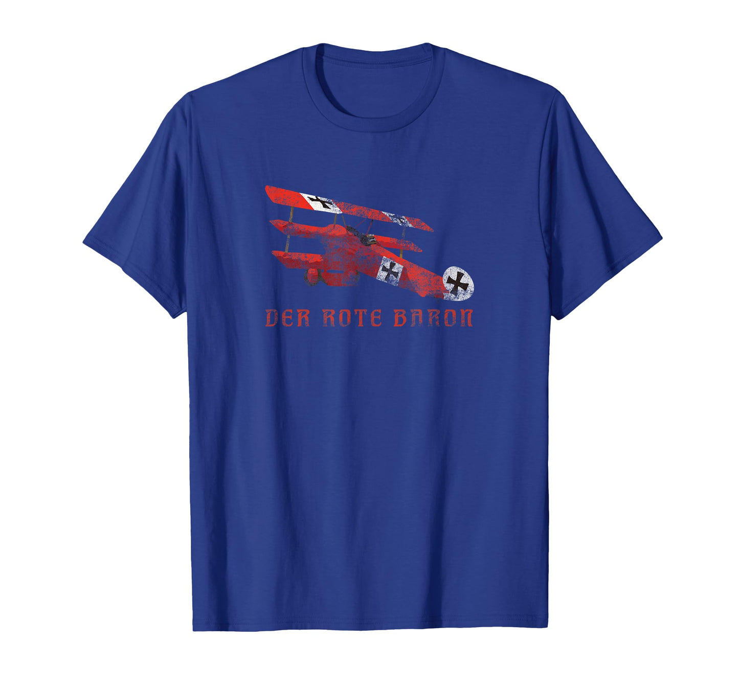 Red Baron Triplane TShirt Gift Distressed Effect Shirt T-Shirt