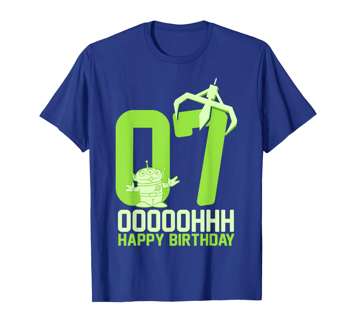 Disney Pixar Toy Story Alien OOOOH Happy 7th Birthday T-Shirt