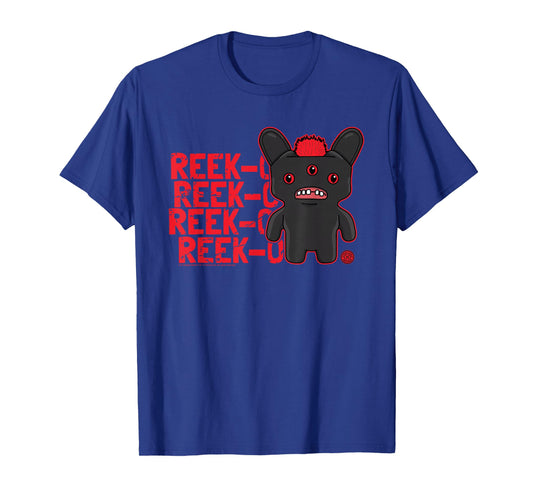 Fuggler Reek-O Black Hairy Fuggs Monster Text T-Shirt