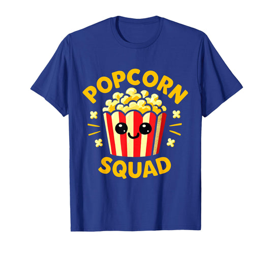 Popcorn Squad Cinema Movie Night Snack Funny Popcorn Lover T-Shirt