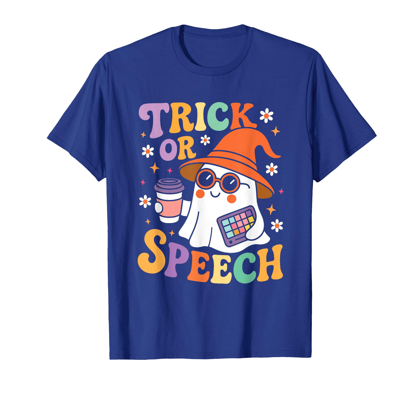 Trick or Speech Halloween SLP Retro Speech Therapy Halloween T-Shirt