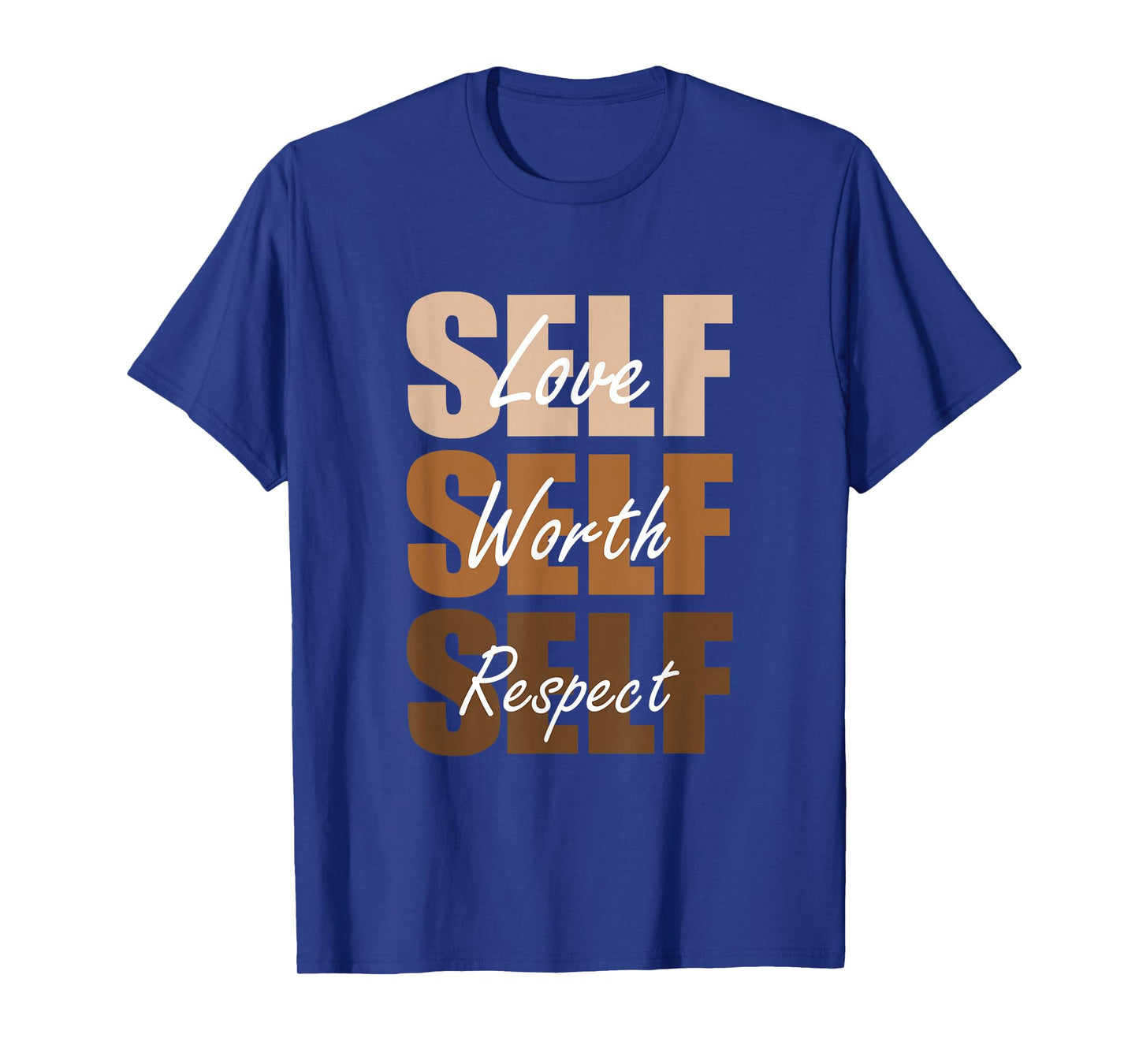 Melanin Brown Self-ish-X3 Brown Color Graphic T-Shirt