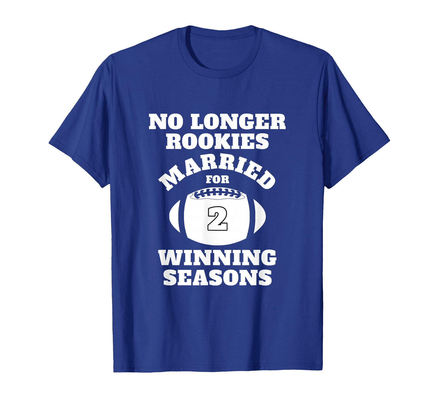 2nd Wedding Anniversary Gift Football Him Husband Her T-Shirt