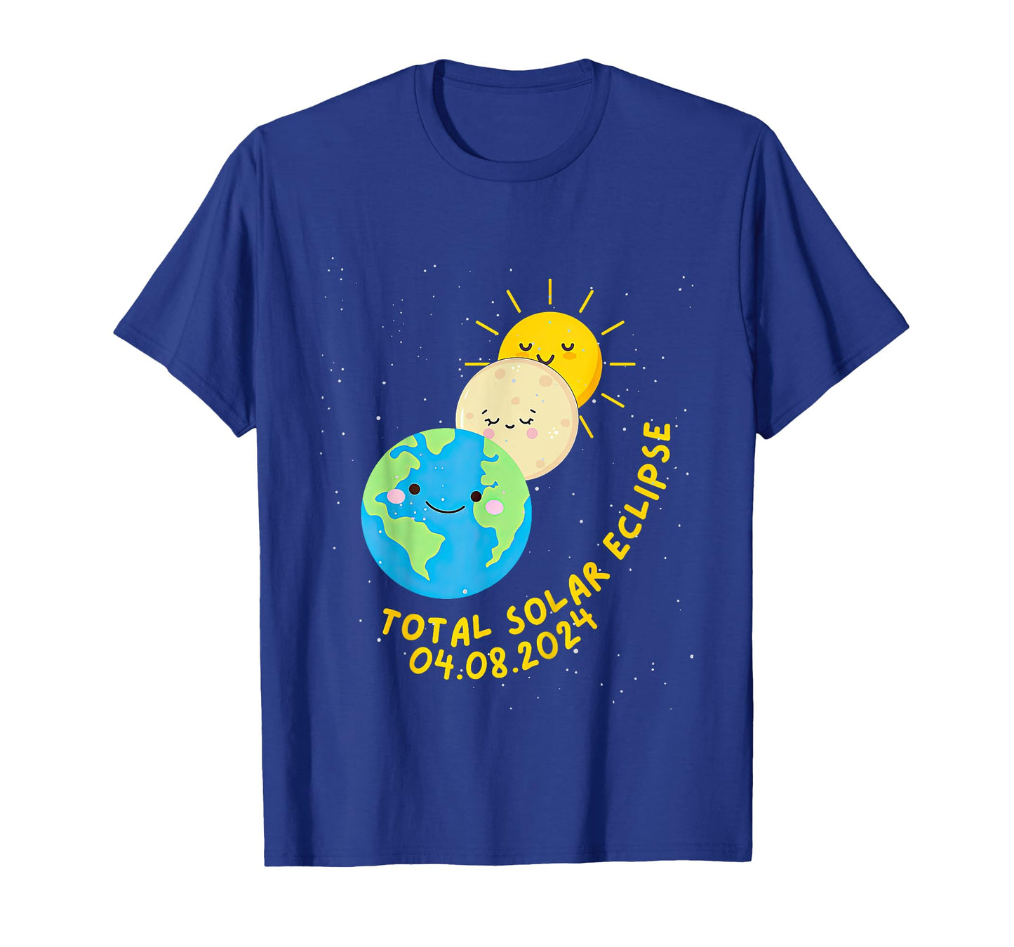 Kids Total Solar Eclipse 2024 Moon Sun Earth Kids Toddler T-Shirt