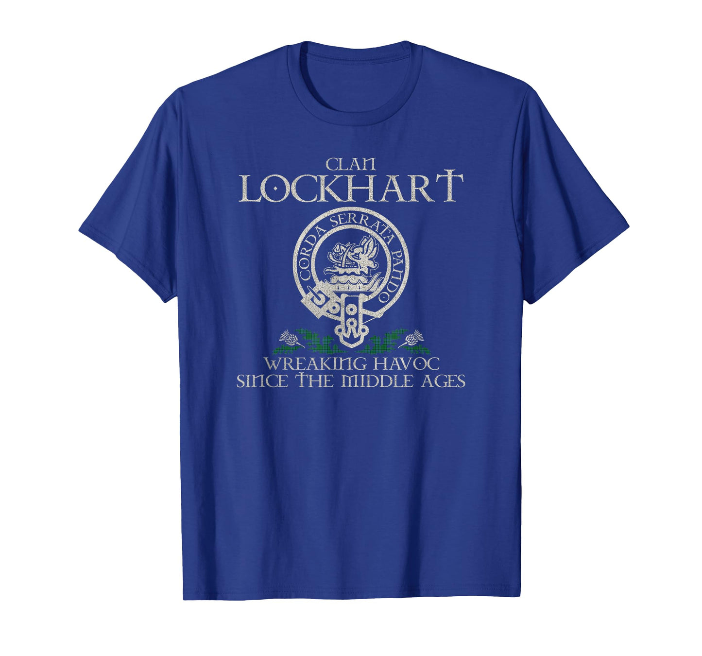 Clan Lockhart Crest, Surname, Scottish Heritage Vintage T-Shirt