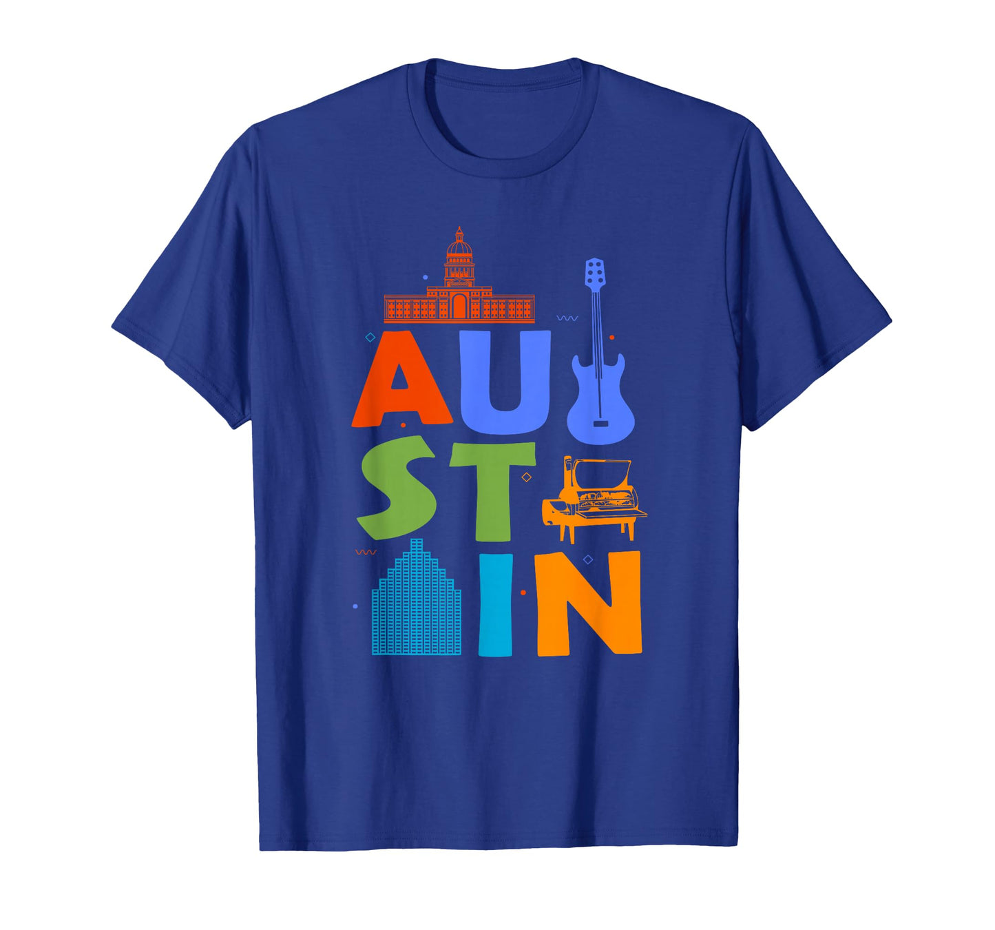 Austin Texas Souvenir Guitar Music City Austin T-Shirt
