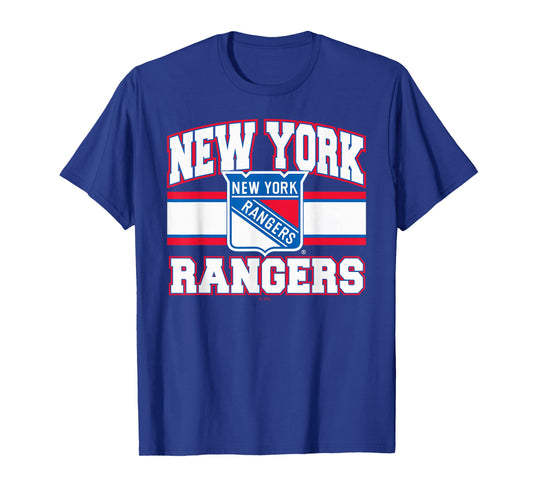 New York Rangers Stripe Black Officially Licensed T-Shirt