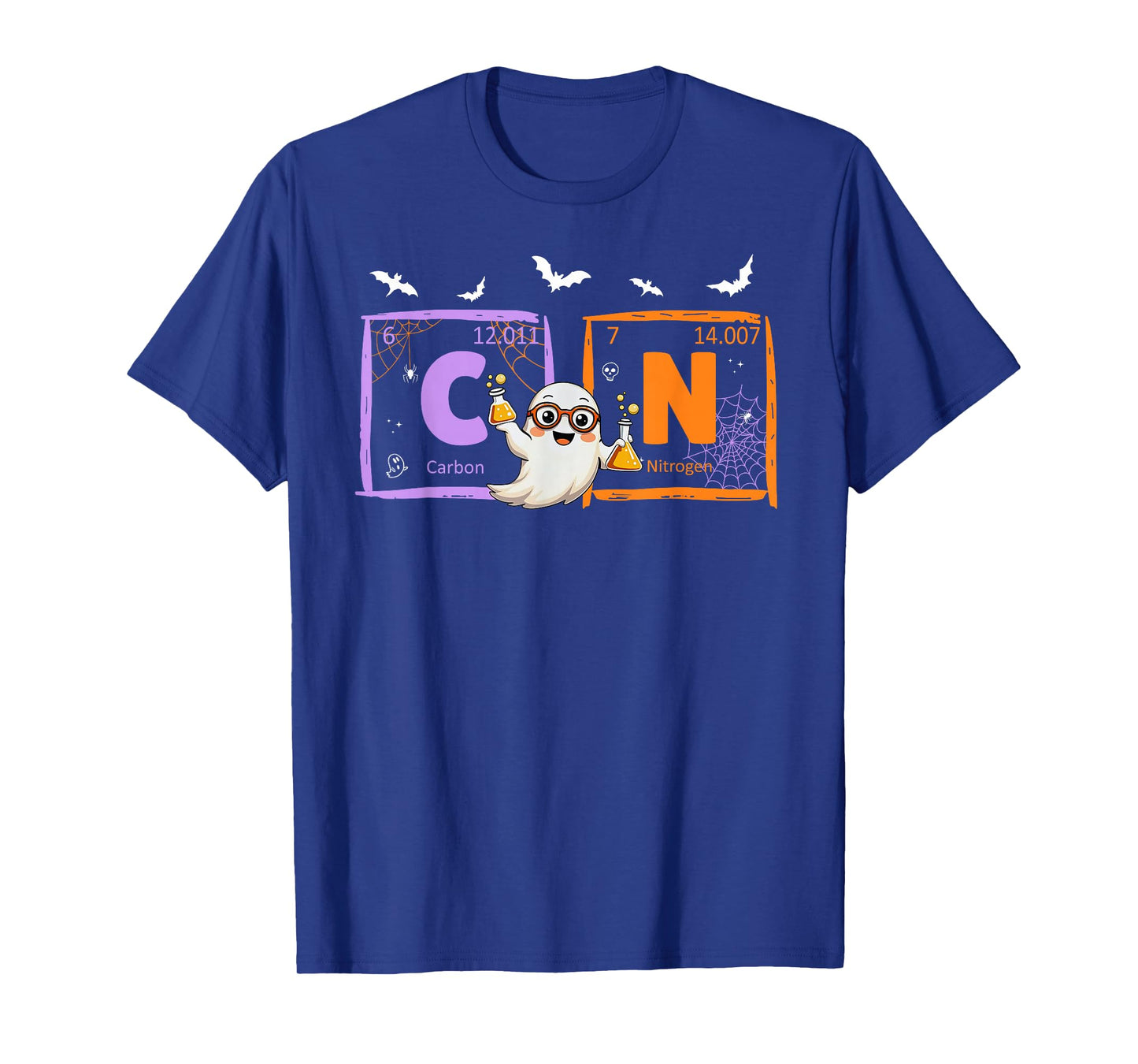 Funny Six Seven 67 Meme Halloween Ghost Chemistry Teacher T-Shirt
