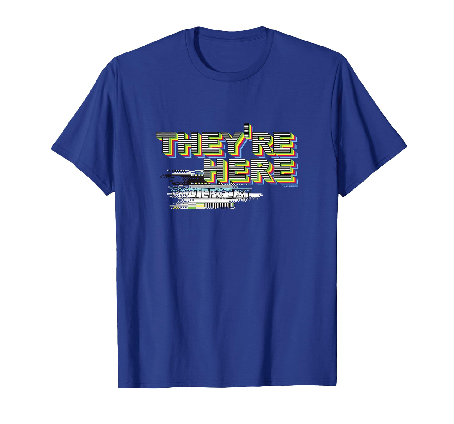Poltergeist They're Here TV Static Letters Halloween T-Shirt