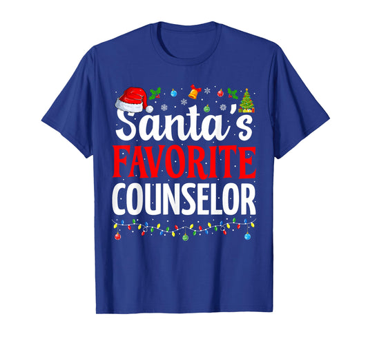 Santa’s Favorite Counselor Cool Christmas School Counselor T-Shirt