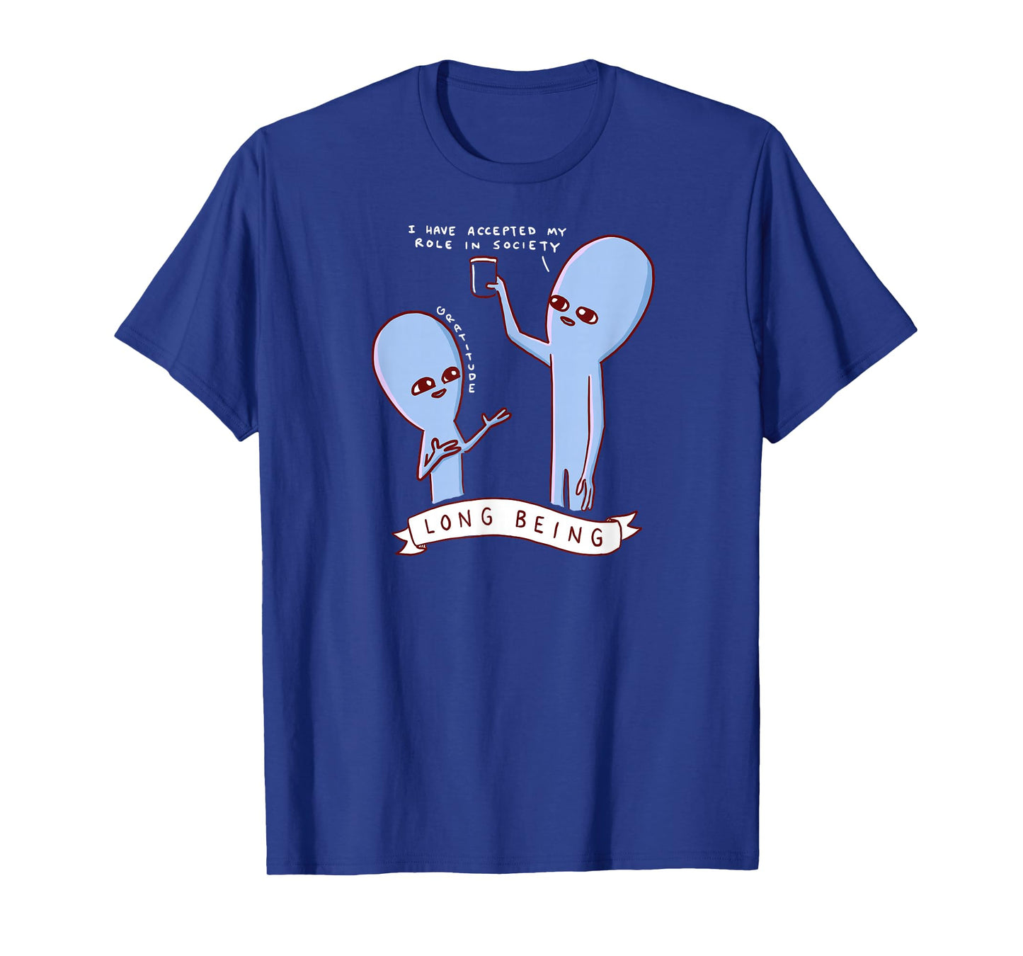 Threadless Nathan W. Pyle Strange Planet Long Being Graphic T-Shirt