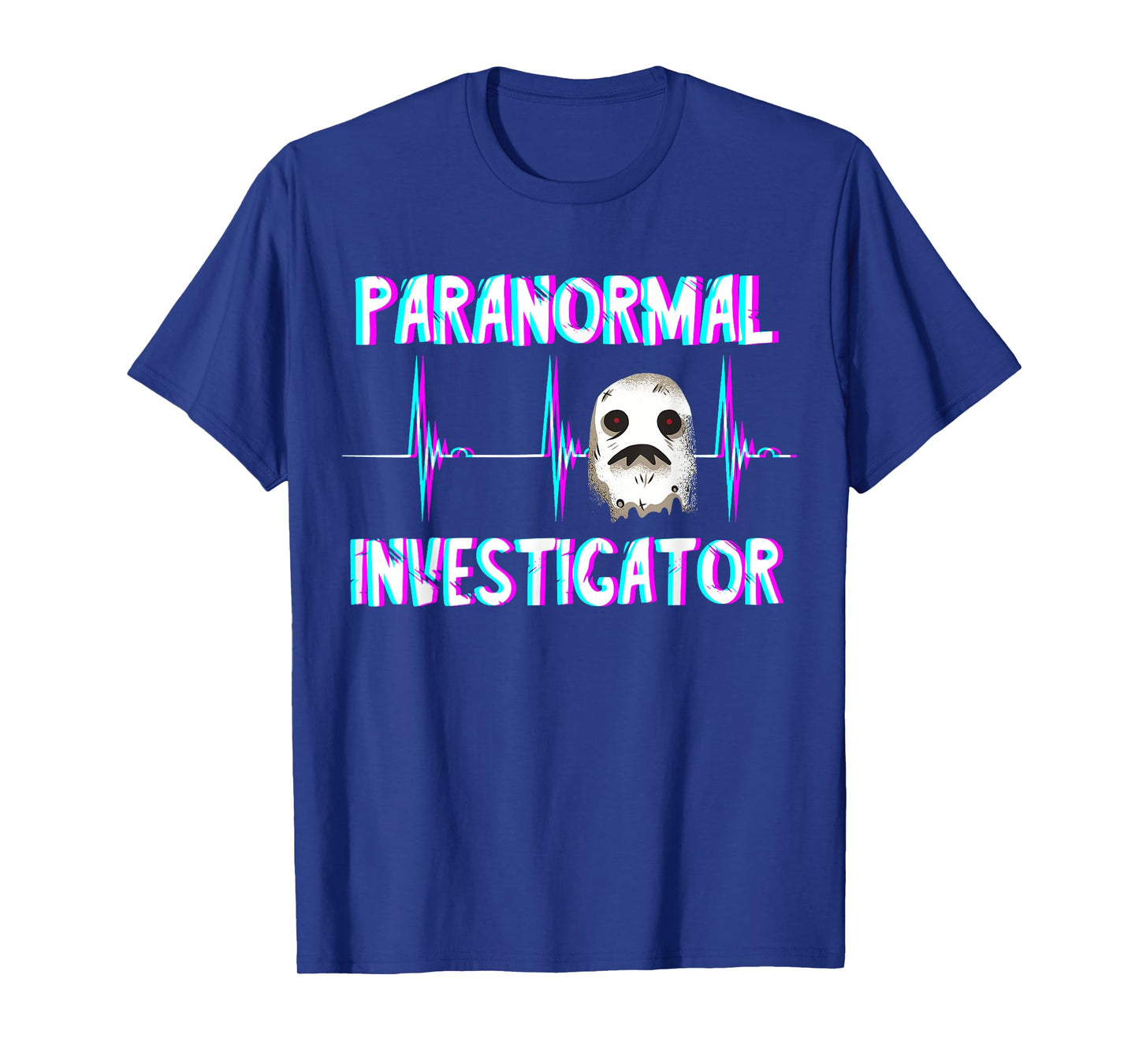 Paranormal Investigator Ghost Hunter Heartbeat ECG Pulse T-Shirt