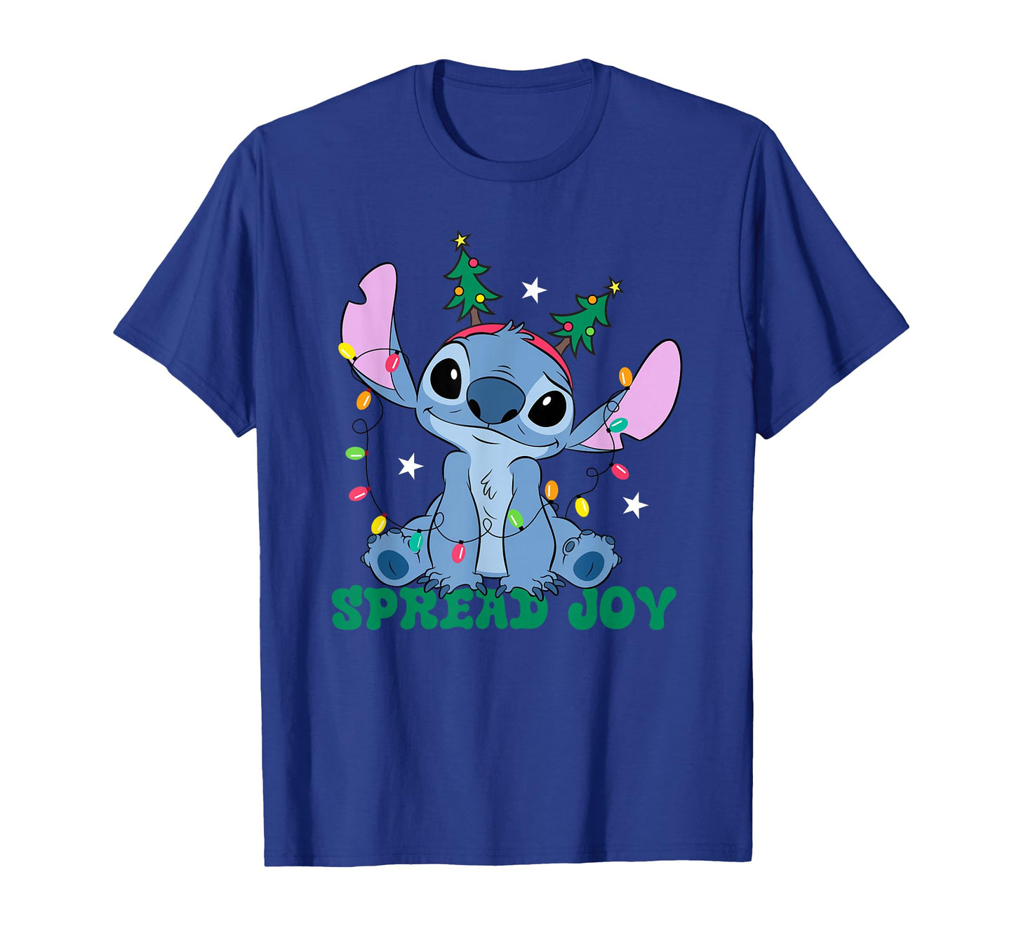 Disney Lilo & Stitch Christmas Spread Joy Cute Sitting Pose T-Shirt
