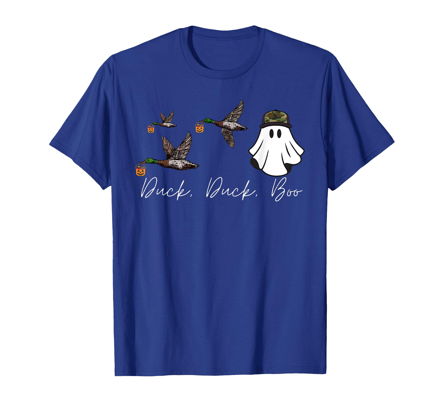Duck Duck Boo Camo Ghost Boy Halloween Mallard Duck Hunting T-Shirt