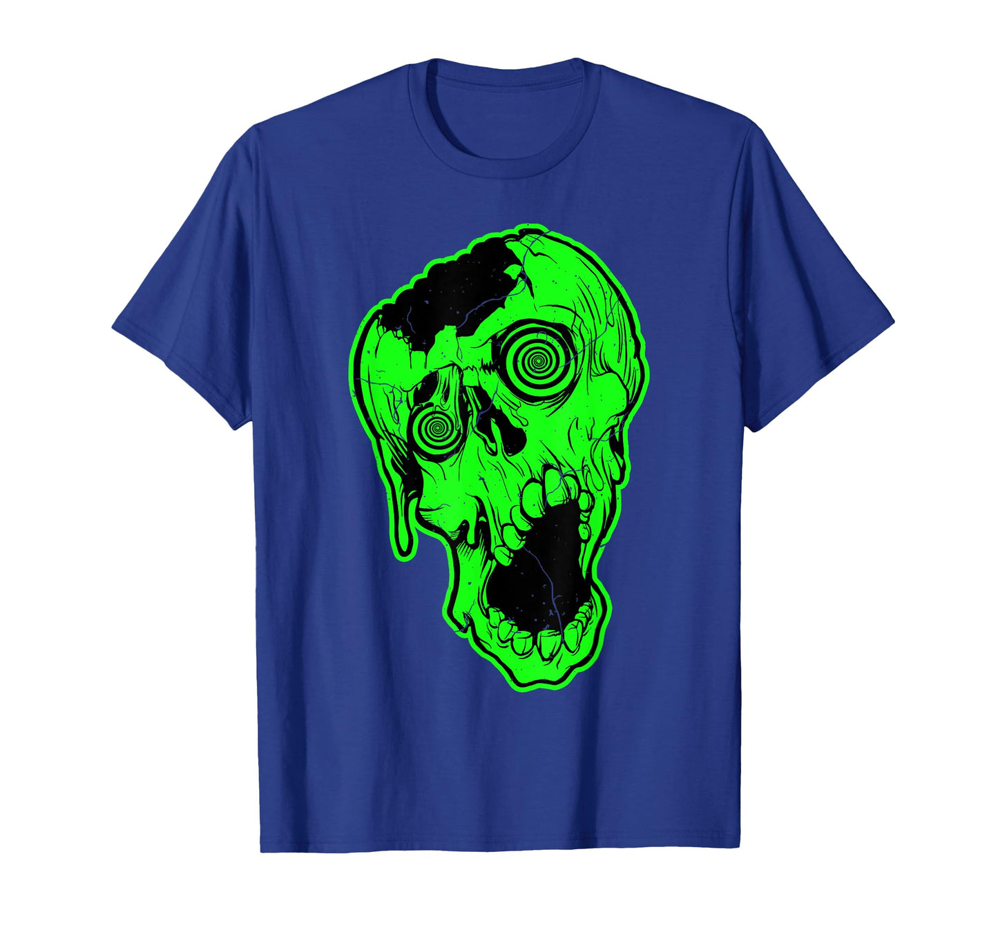 Retro 80's Neon Zombie skull skate t-shirt T-Shirt
