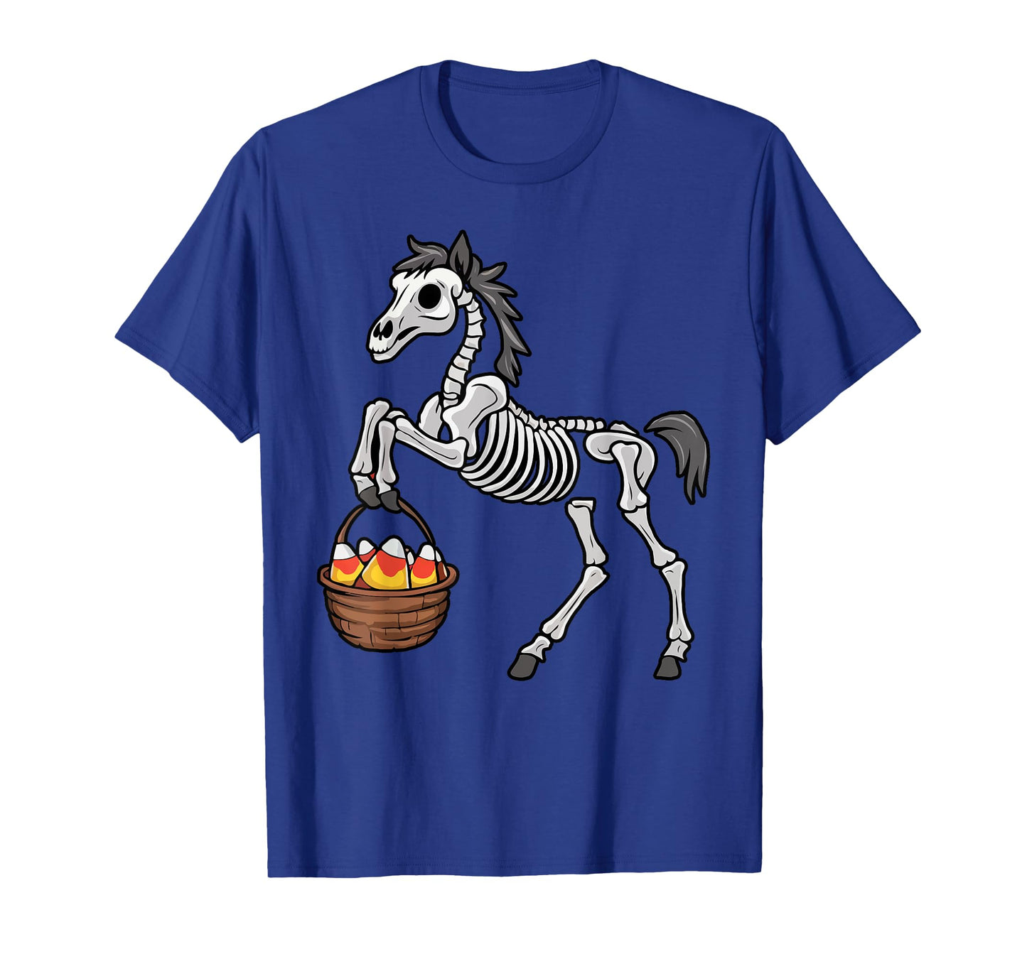 Funny Horse Lover Halloween Skeleton Spooky Candy Corn T-Shirt
