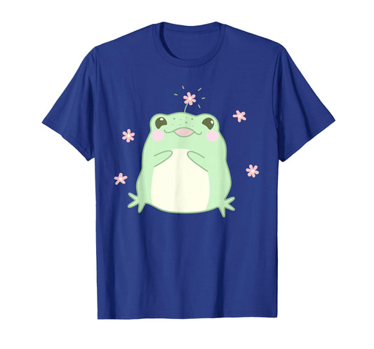 Cute Happy Frog Teen Girl Women Cottagecore Aesthetic Kawaii T-Shirt