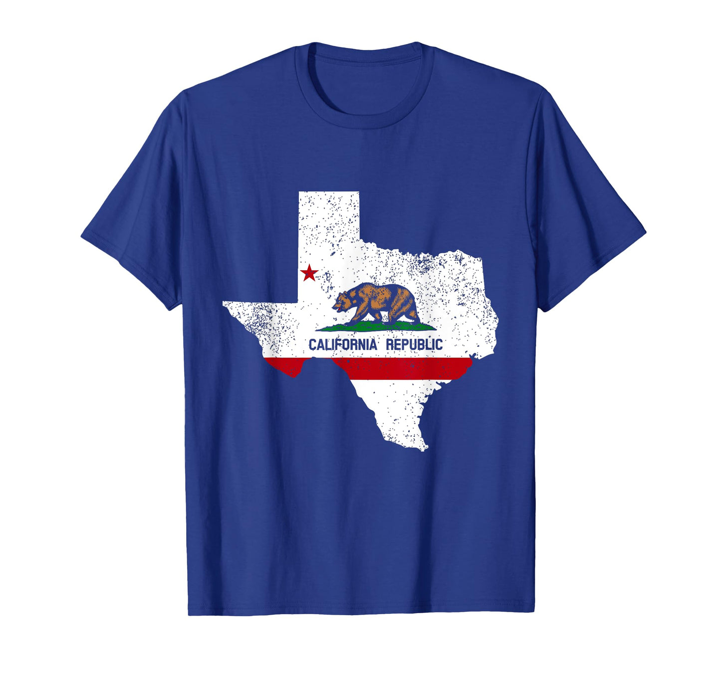 Texas California Flag T-Shirt - California Transplant TShirt T-Shirt