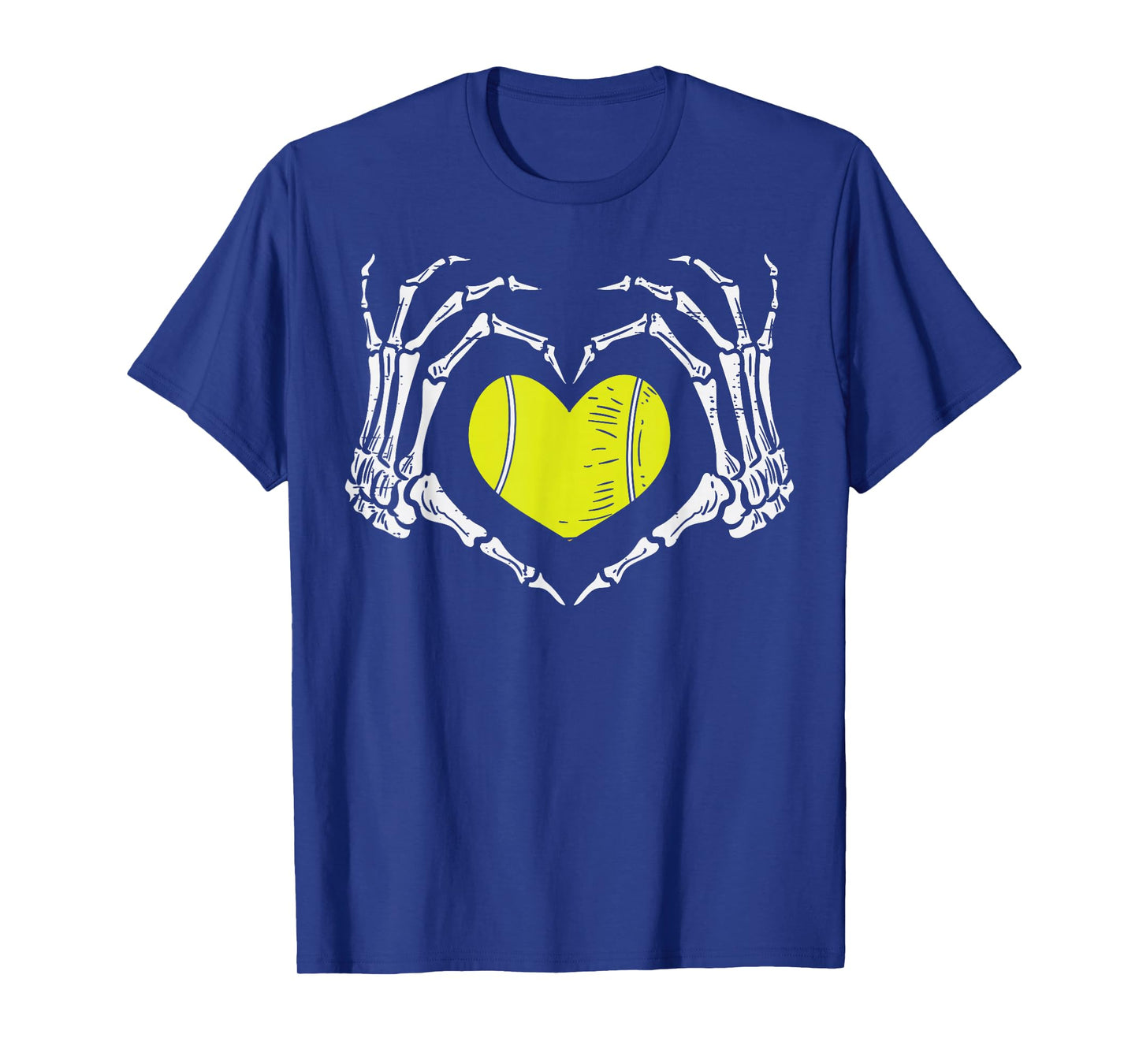 Halloween Tennis Heart Skeleton Hand Costume Men Boys Kids T-Shirt