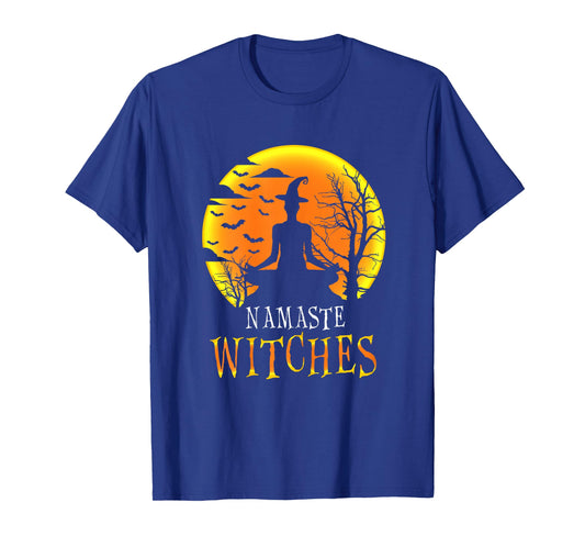 Yoga Funny Namaste Witches Halloween Girls Women Gift T-Shirt