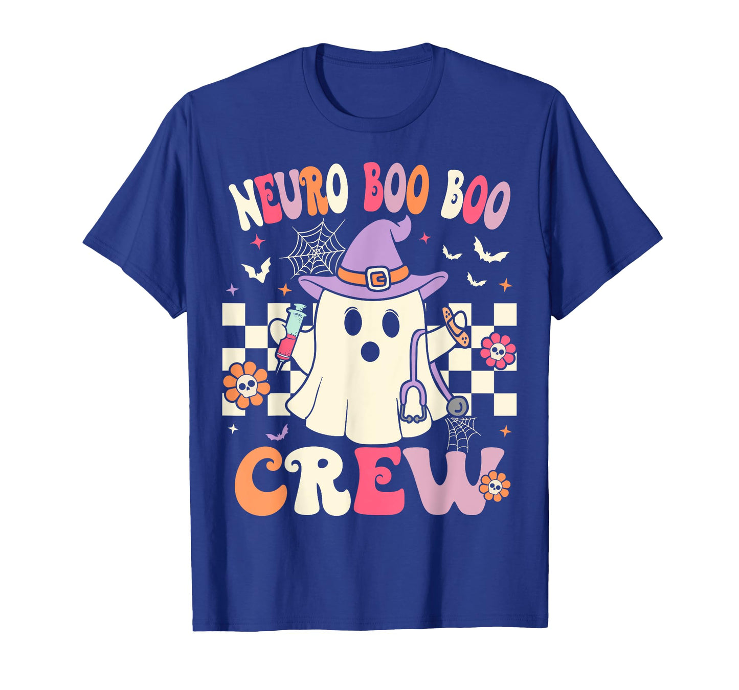 Groovy Neuro Nurse Halloween Ghost Neurology Nurse T-Shirt