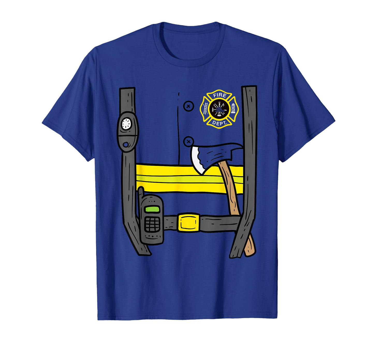 Firefighter Fireman Easy Lazy DIY Halloween Costume Boys T-Shirt