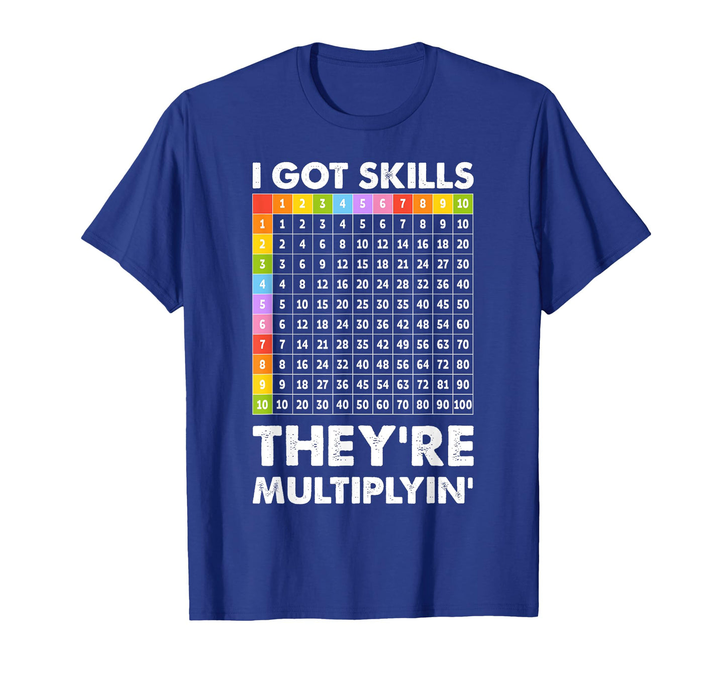 I Got Skills They're Multiplying Nerd Funny Math Teacher T-Shirt