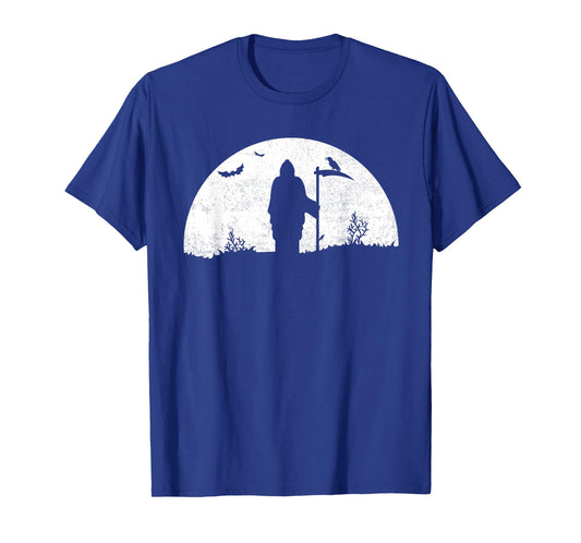 Death Grim Reaper Graphic T Shirt Distressed Vintage Look T-Shirt
