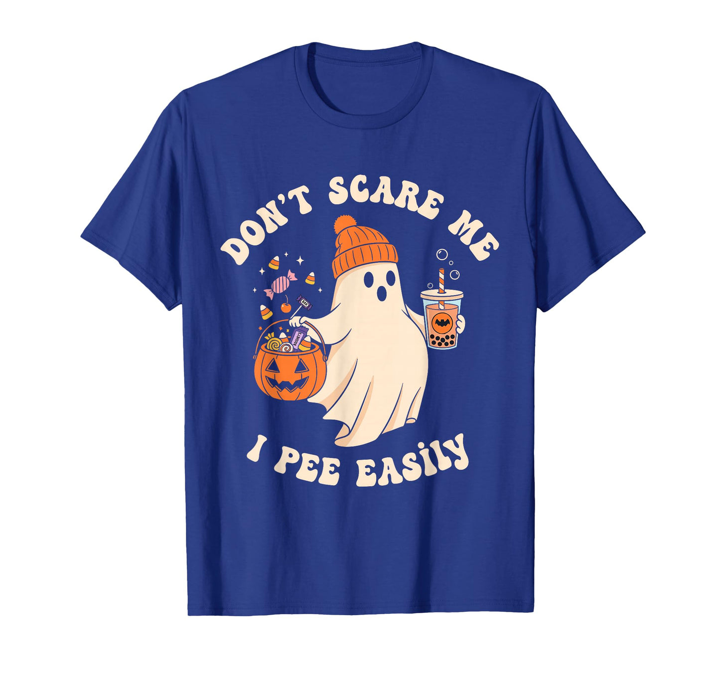 Pregnant Ghost Trick Or Treat Dress Lazy Halloween Costume T-Shirt
