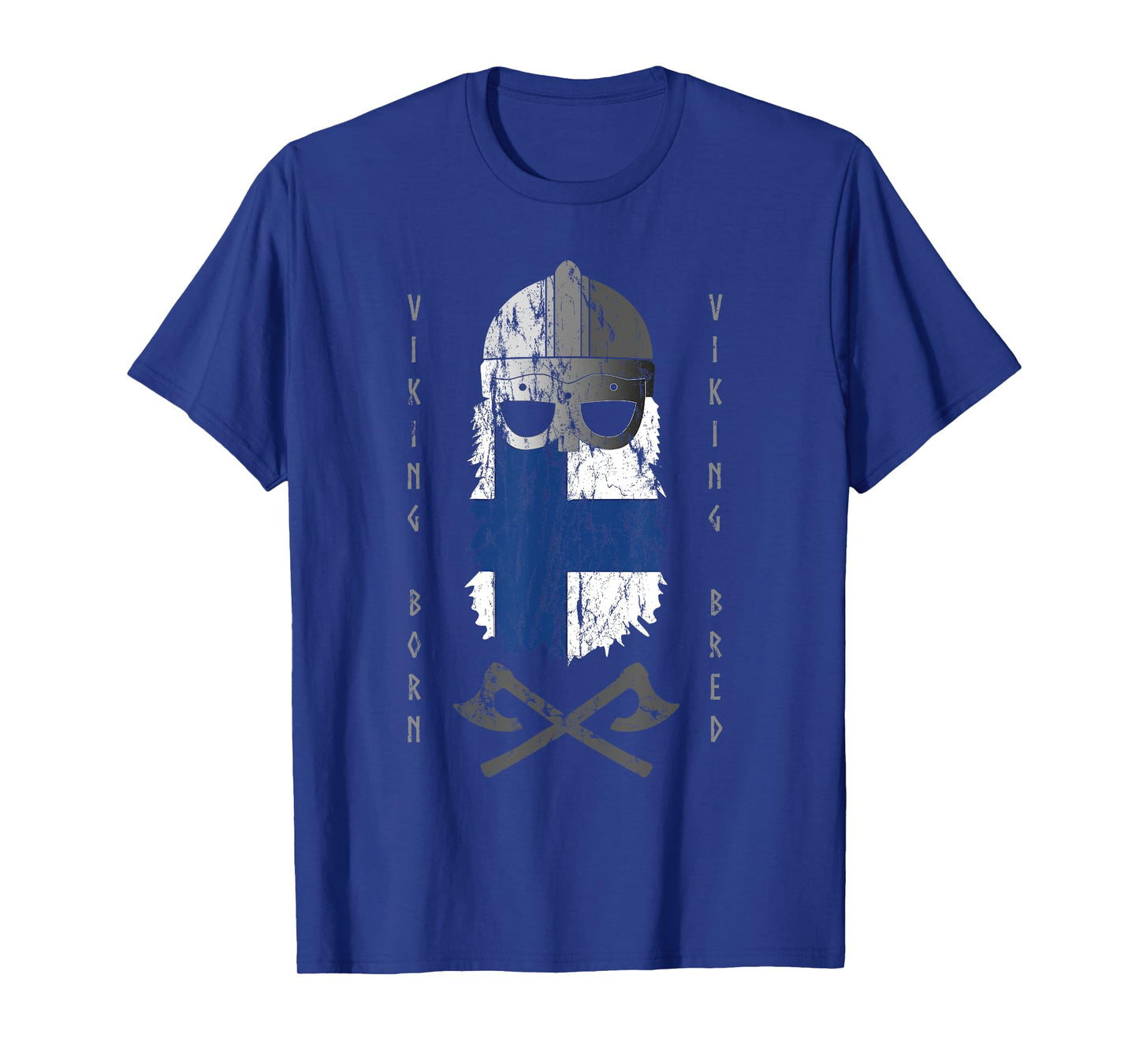 Finland Viking T-Shirt Finnish Warrior with Helmet and Axes