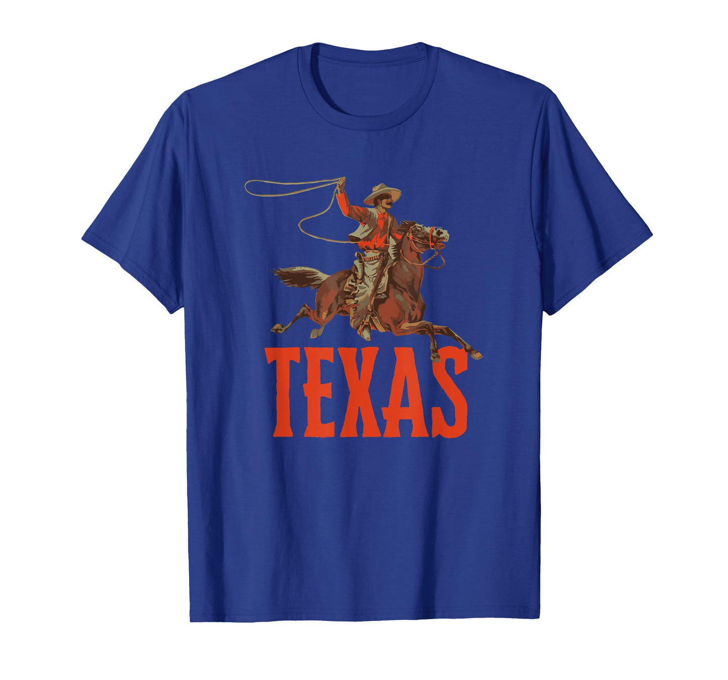 Texas Retro Roping Cowboy Vintage Graphic T-Shirt