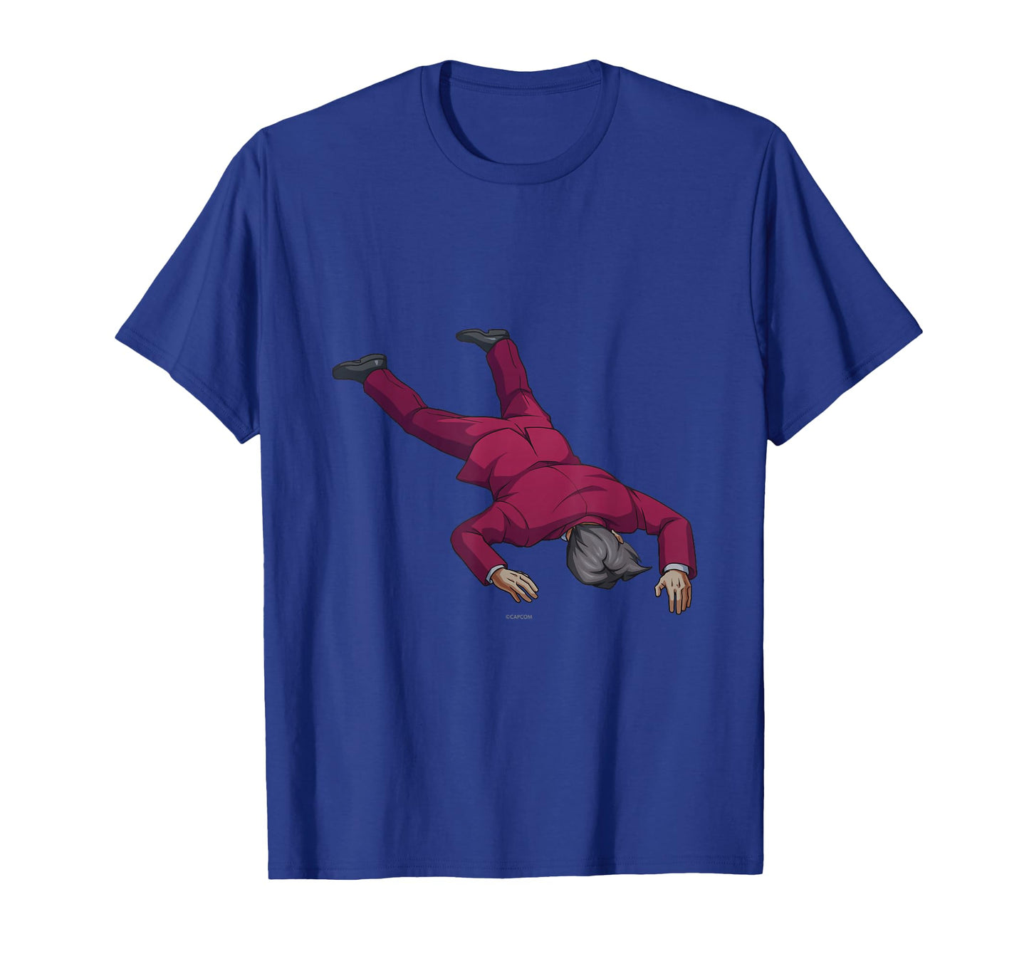 Capcom Ace Attorney Investigations Collection Faceplant Edgeworth Unisex T-Shirt - Black, Small