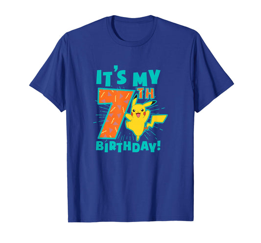 Pokémon Pikachu My 7th Birthday Awesome Celebration T-Shirt