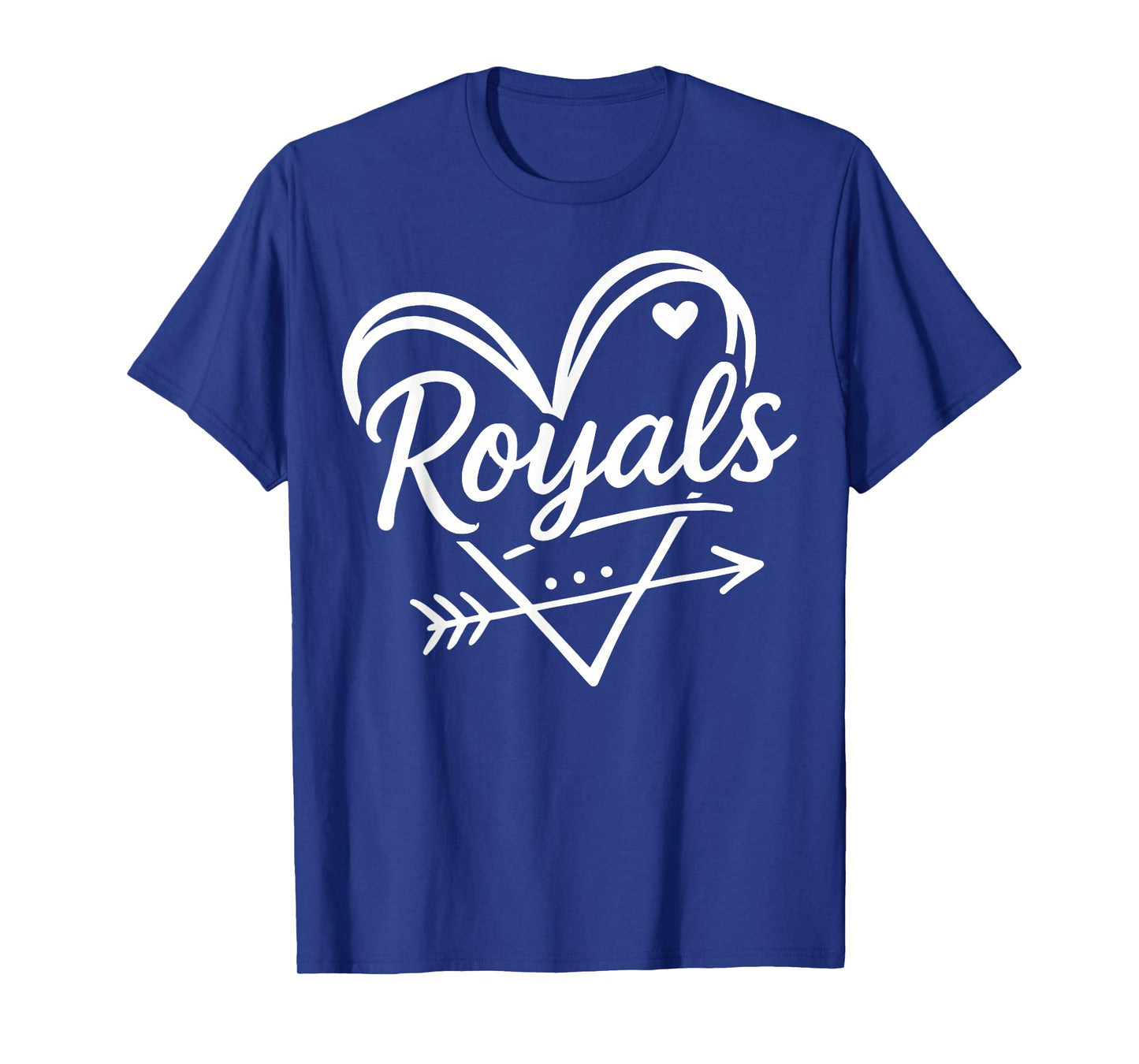 Retro Cute Royals Heart Arrow Design Gift For Men Women Kids T-Shirt
