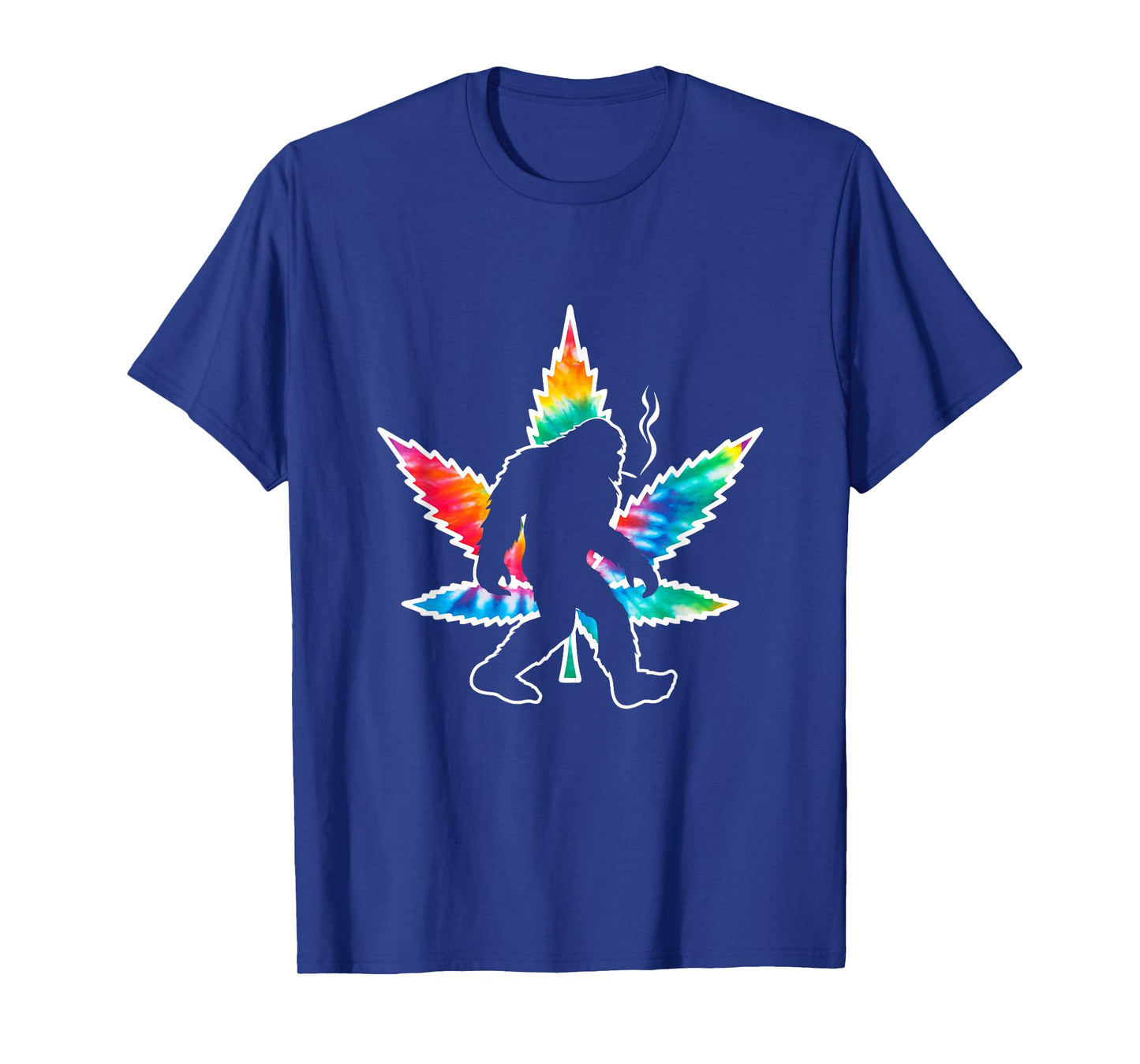 Sasquatch Bigfoot Tie Dye Pot Leaf T-Shirt