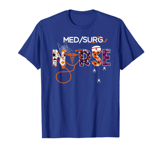 Retro Med Surg Nurse Halloween Stethoscope Medical Surgical T-Shirt
