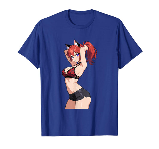 Waifu Sexy Anime Girl Hot Neko Cat Girl Japanese Style T-Shirt