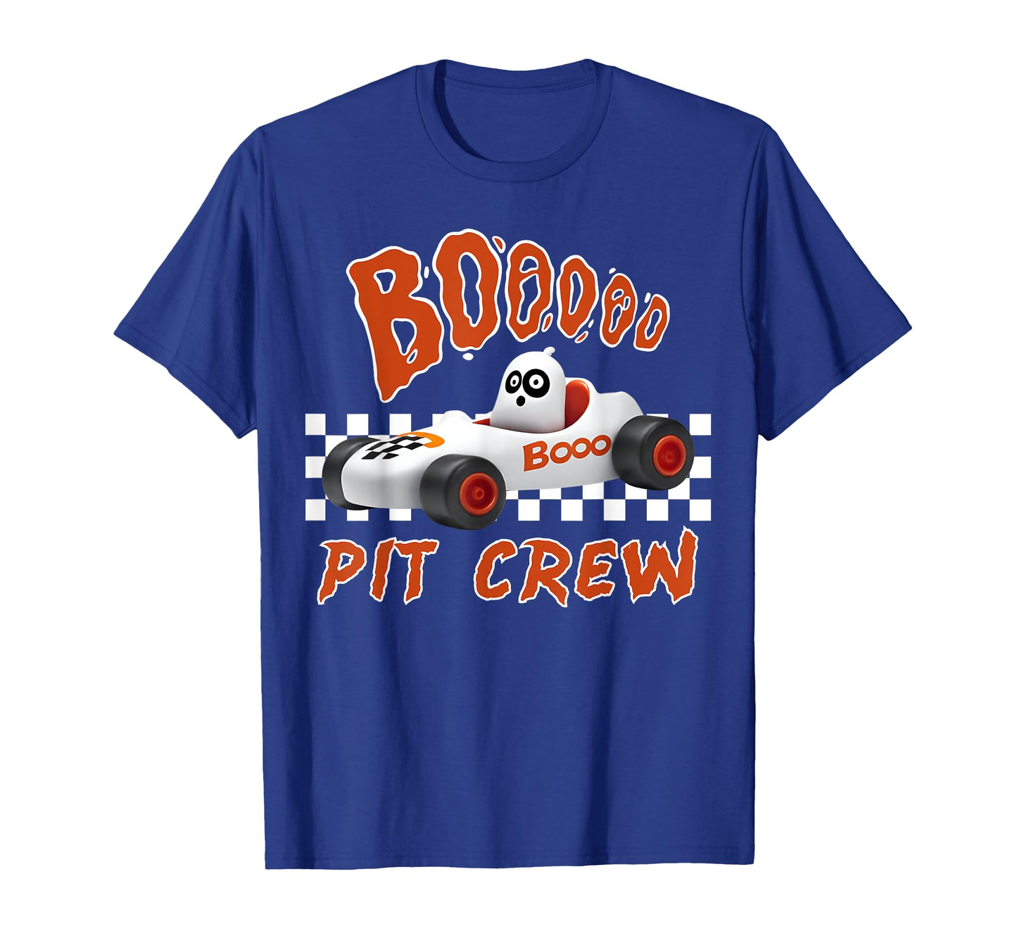 Boo Ghost Pit Crew Racing Halloween Matching Race Car Party T-Shirt