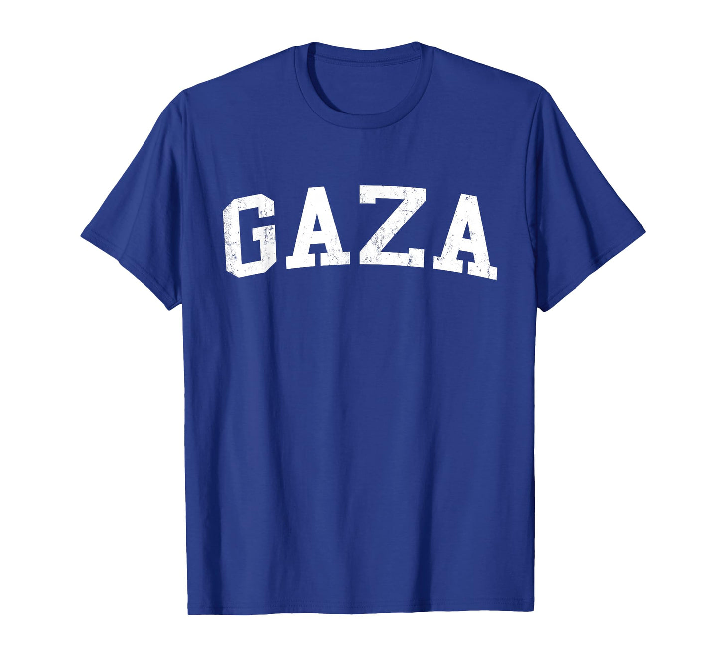 Vintage Gaza Palestine Distressed White Varsity T-Shirt