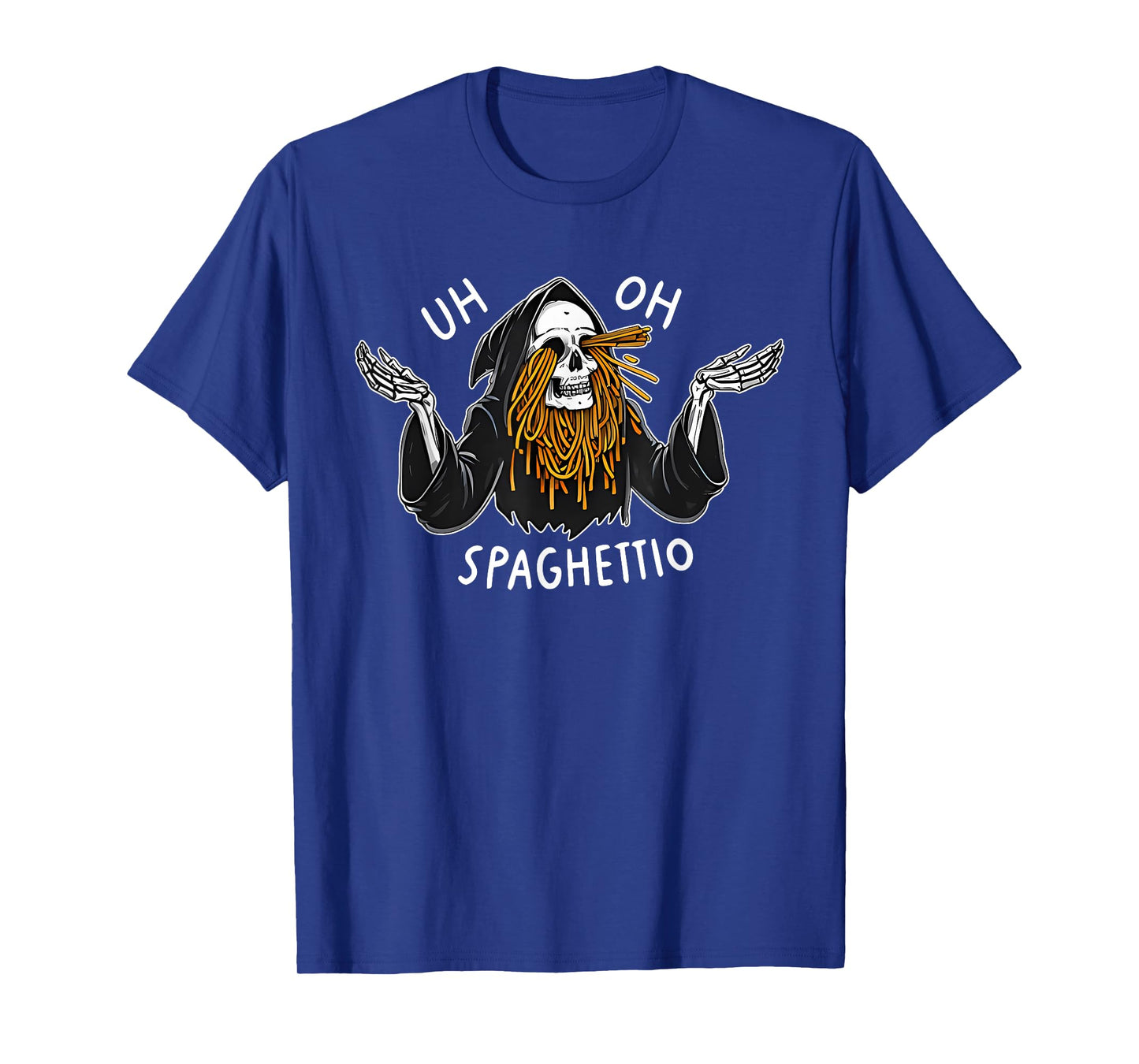 Uh Oh Spaghettio Halloween T-Shirt - Unisex-Adults, Black, Small, Short Sleeve, T-Shirt, Halloween novelty t-shirts