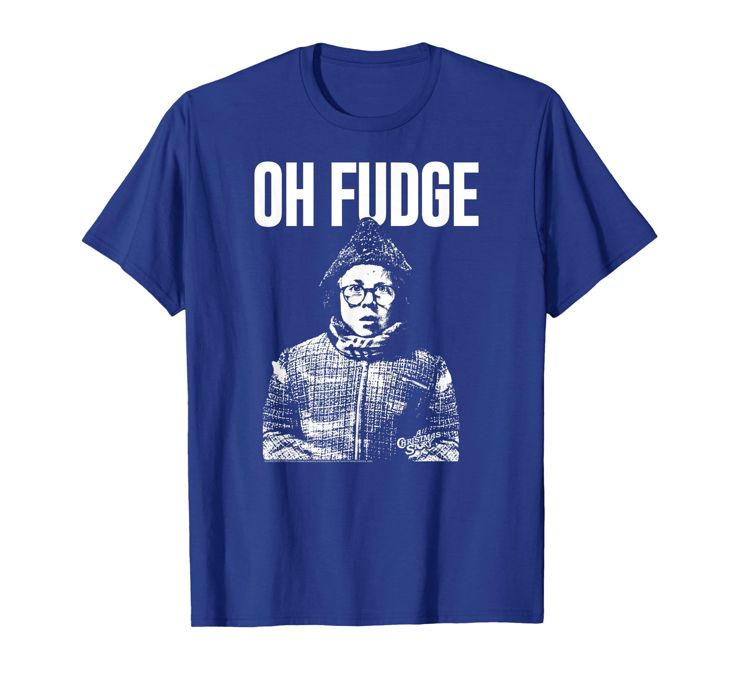 A Christmas Story Oh Fudge Black & White Ralphie Holiday T-Shirt
