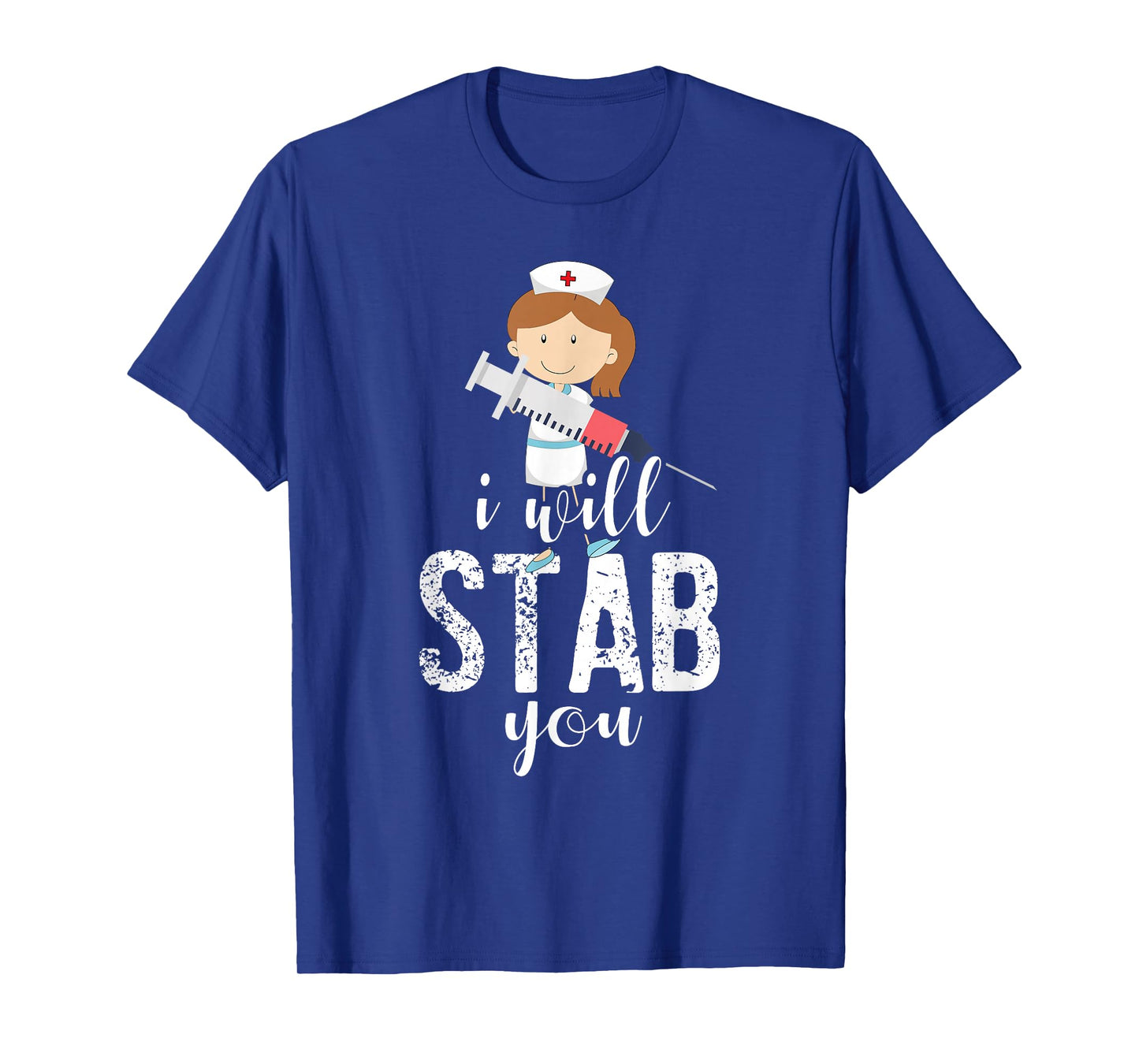 I Will Stab You Ghost Pumpkin Nurse T-Shirt