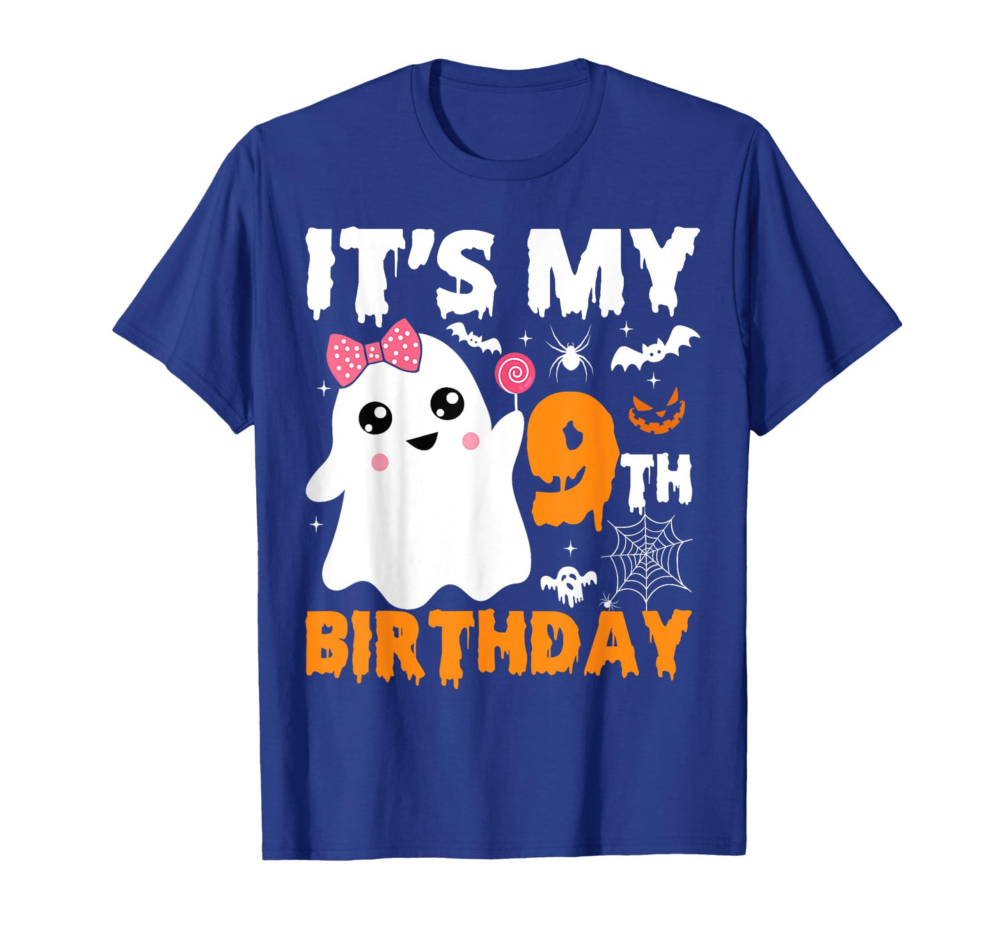 It's My 9th Birthday 9 Years Old Ghost Pumpkin Halloween T-Shirt