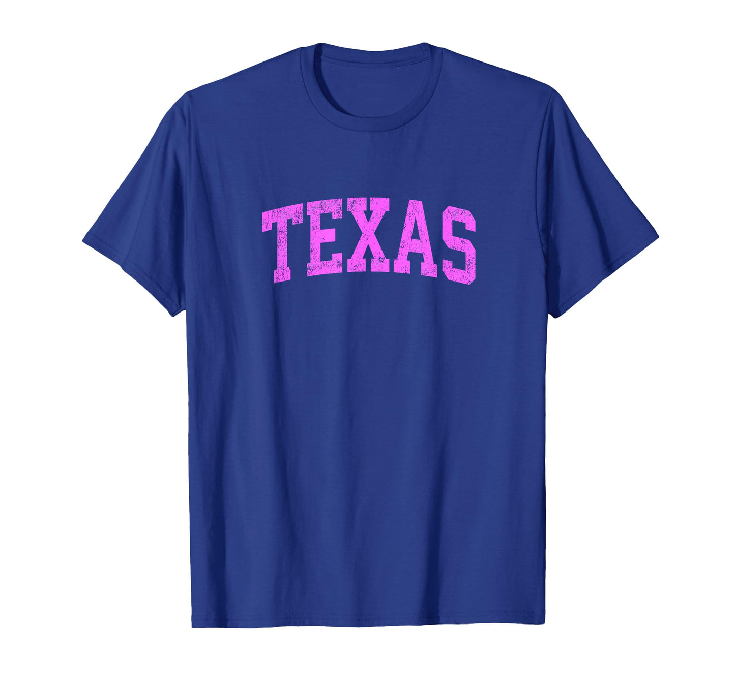 Texas TX Vintage Athletic Sports Pink Design T-Shirt
