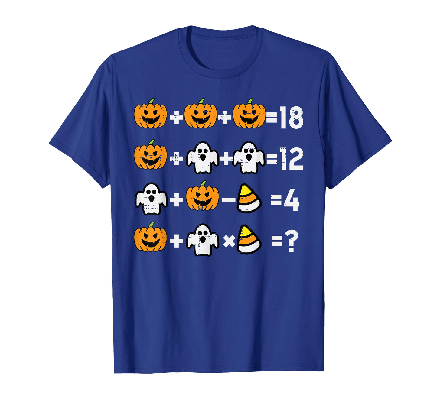 Pumpkin Ghost Equation Math Teacher Halloween Costume T-Shirt