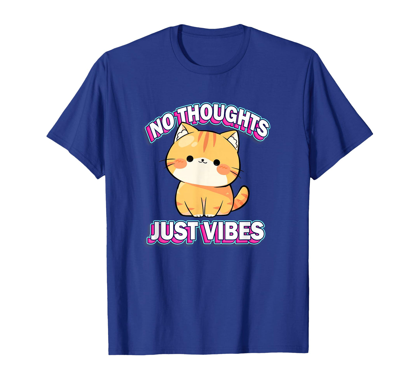 Womens Girls Kids Chibi Kawaii Energy Orange Tabby Cat Lover T-Shirt