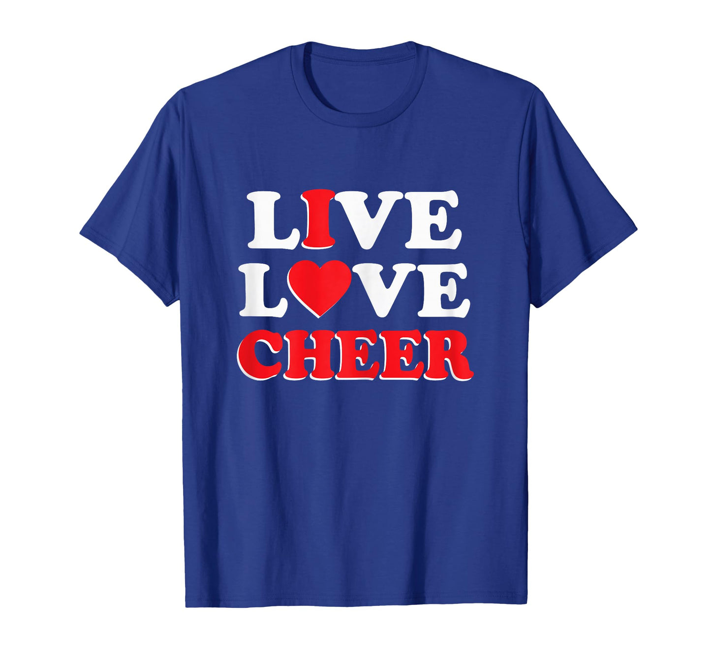 Live Love Cheer Girls Women Cheerleading Cheerleader Cheer T-Shirt