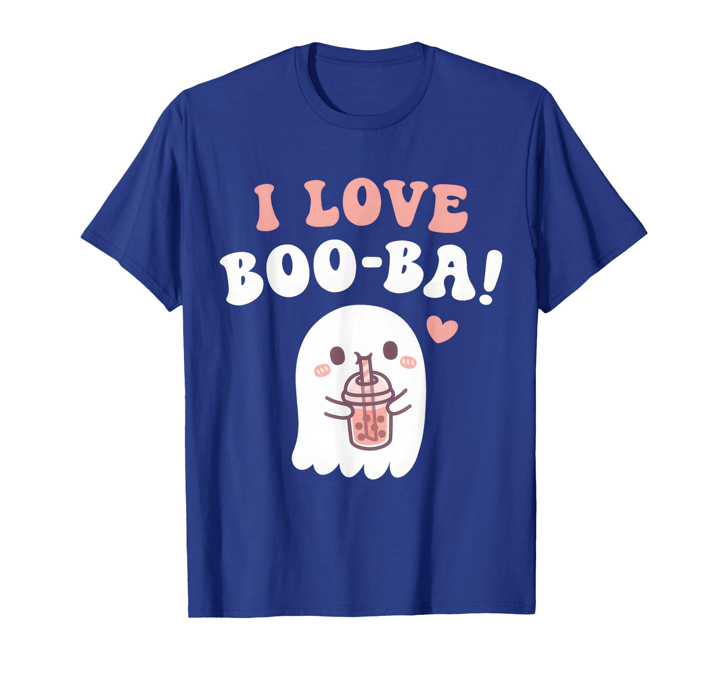 Cute Ghost I Love BOOba Boba Tea Funny Halloween Boy Kid T-Shirt