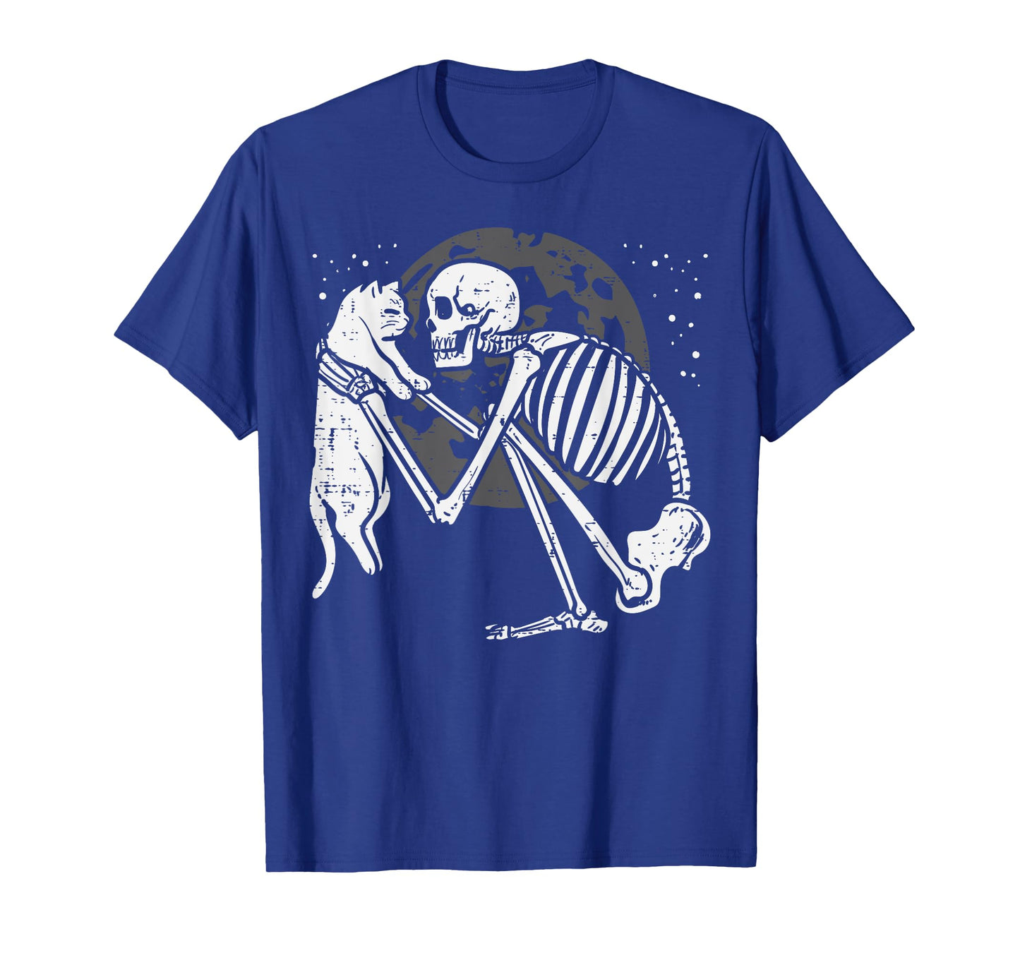 Skeleton Cat Skull Kitty Cute Goth Halloween Men Women Kids T-Shirt