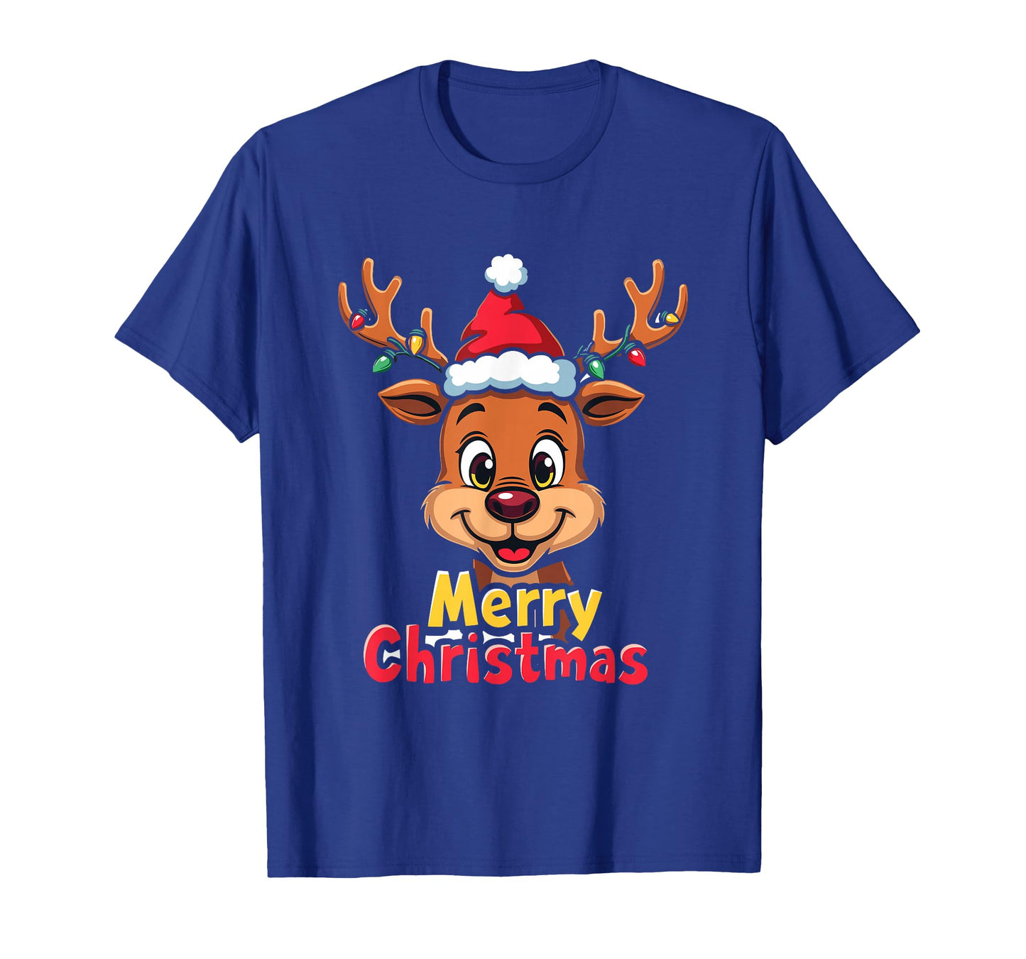 Merry Christmas Reindeer Xmas Festive Joy Family Time T-Shirt